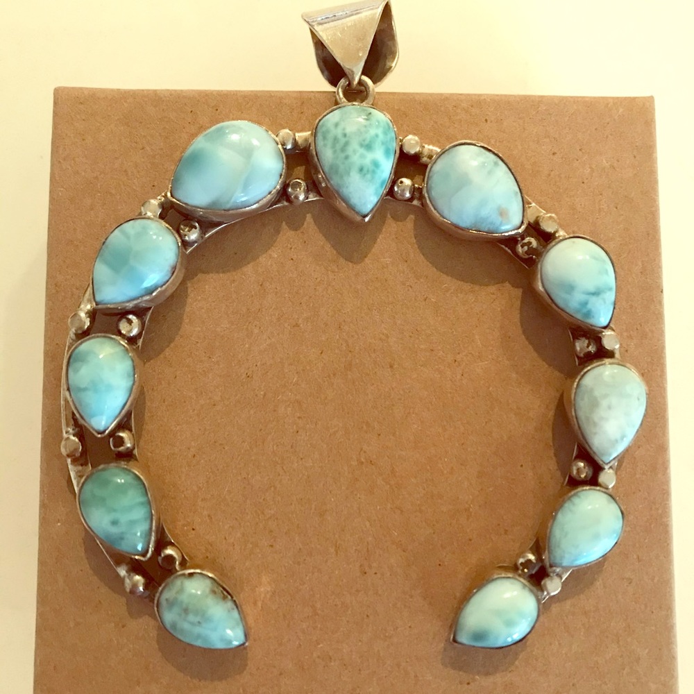 Vintage Laramite Squash blossom pendant